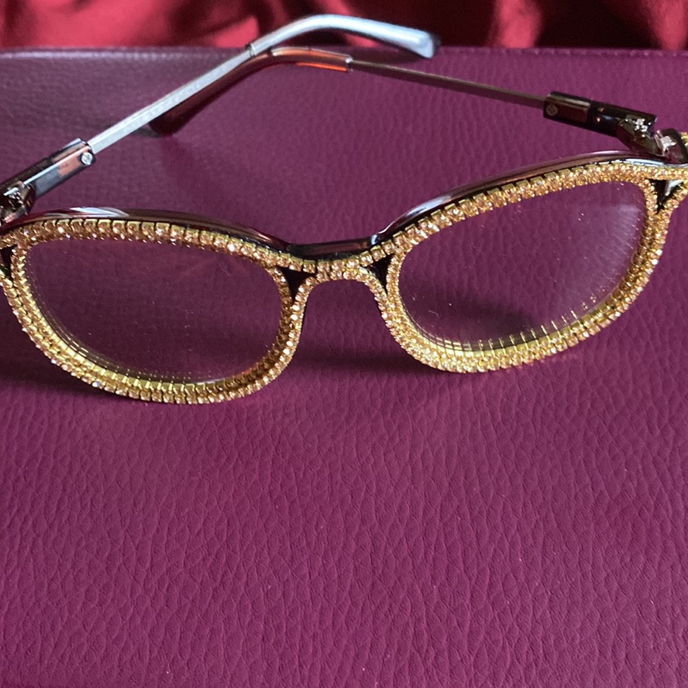 Callie lives Gold Rhinestone Glasses - Picture 5 of 8
